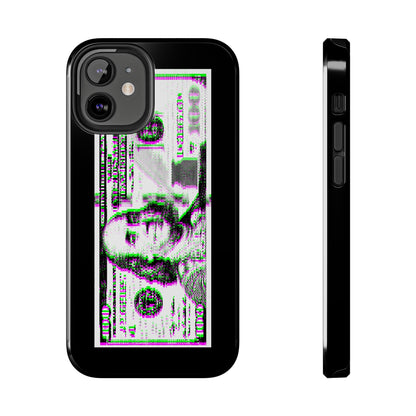 100 Dollars Bill - Green/Magenta Glitch - Phone Case