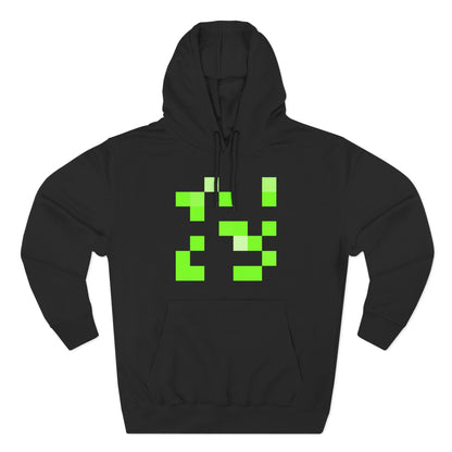 Lime Green Pixel Grid - Hoodie