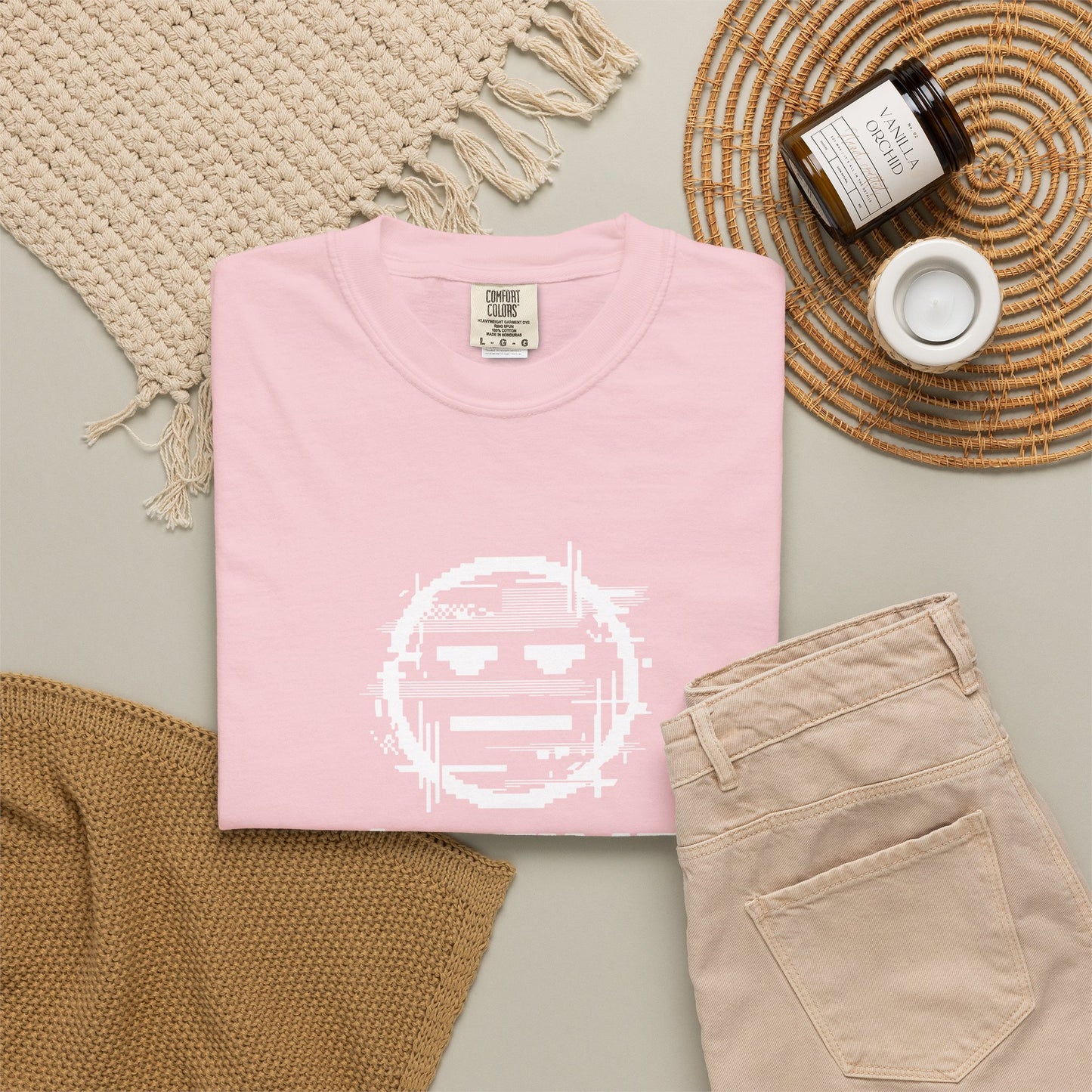 I’m Fine Glitched Smiley - T-Shirt