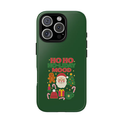 Christmas Phone Case, Ho Ho Ho-liday Mood, Festive Phone Cover, Santa Christmas Accessory, Holiday Gift, Winter Vibes