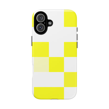 Yellow Pixel Grid - Phone Case
