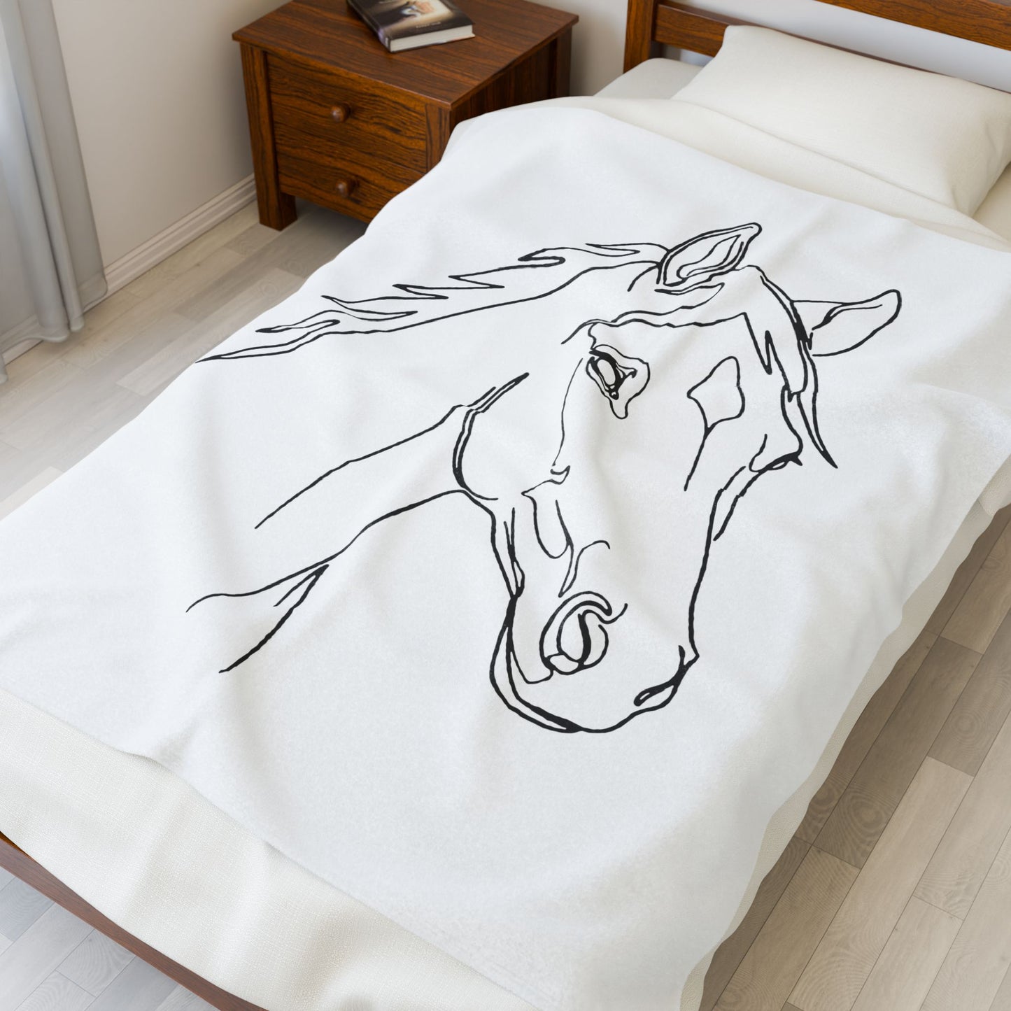 Horse Portrait Sketch - Blanket