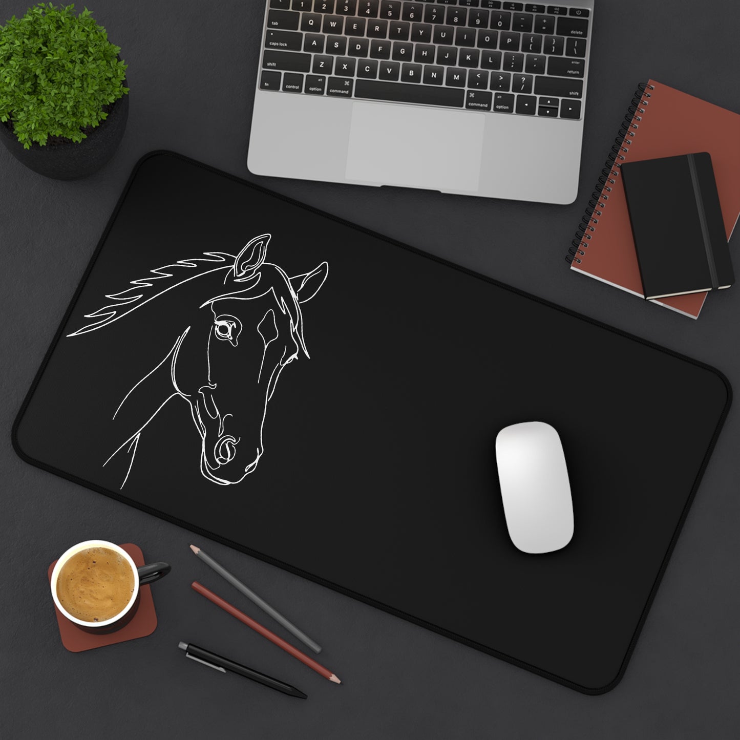 Horse Portrait Sketch - Desk Mat