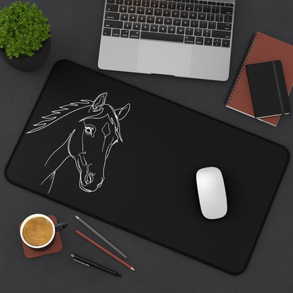 Horse Portrait Sketch - Desk Mat