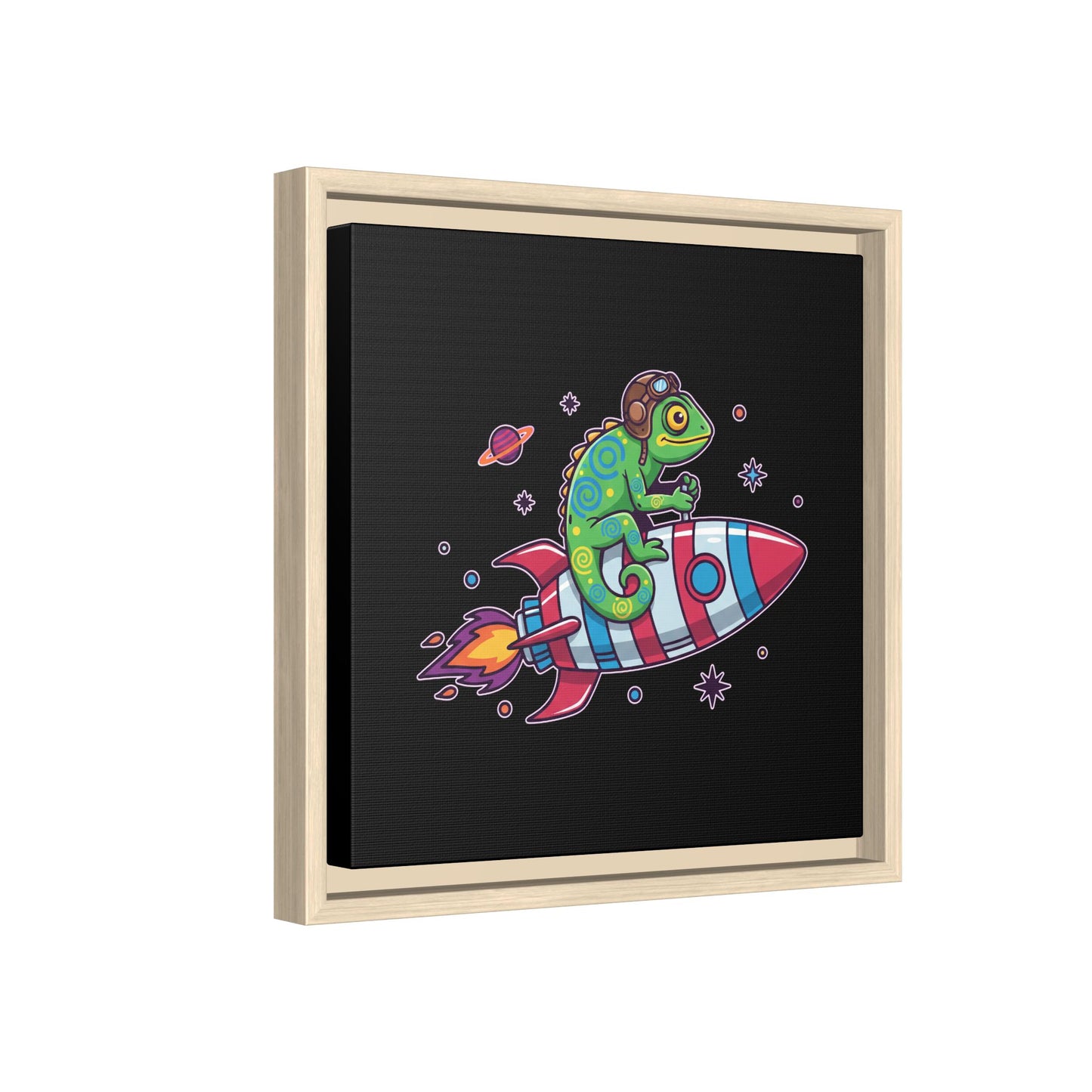 Cosmic Rider - Framed Canvas