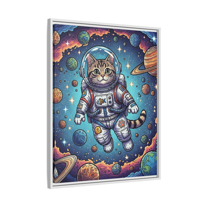 Astronaut Cat - Framed Canvas