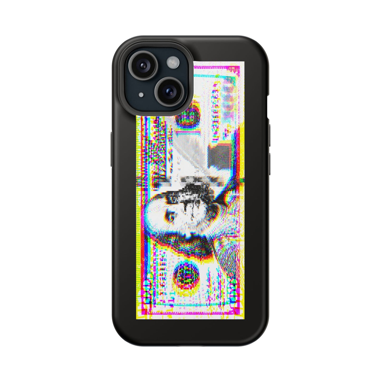 100 Dollars Bill - Neon Color Explosion - Magnetic Phone Case