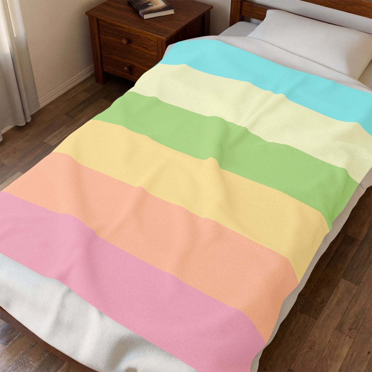 Pastel Stripes - Plush Blanket