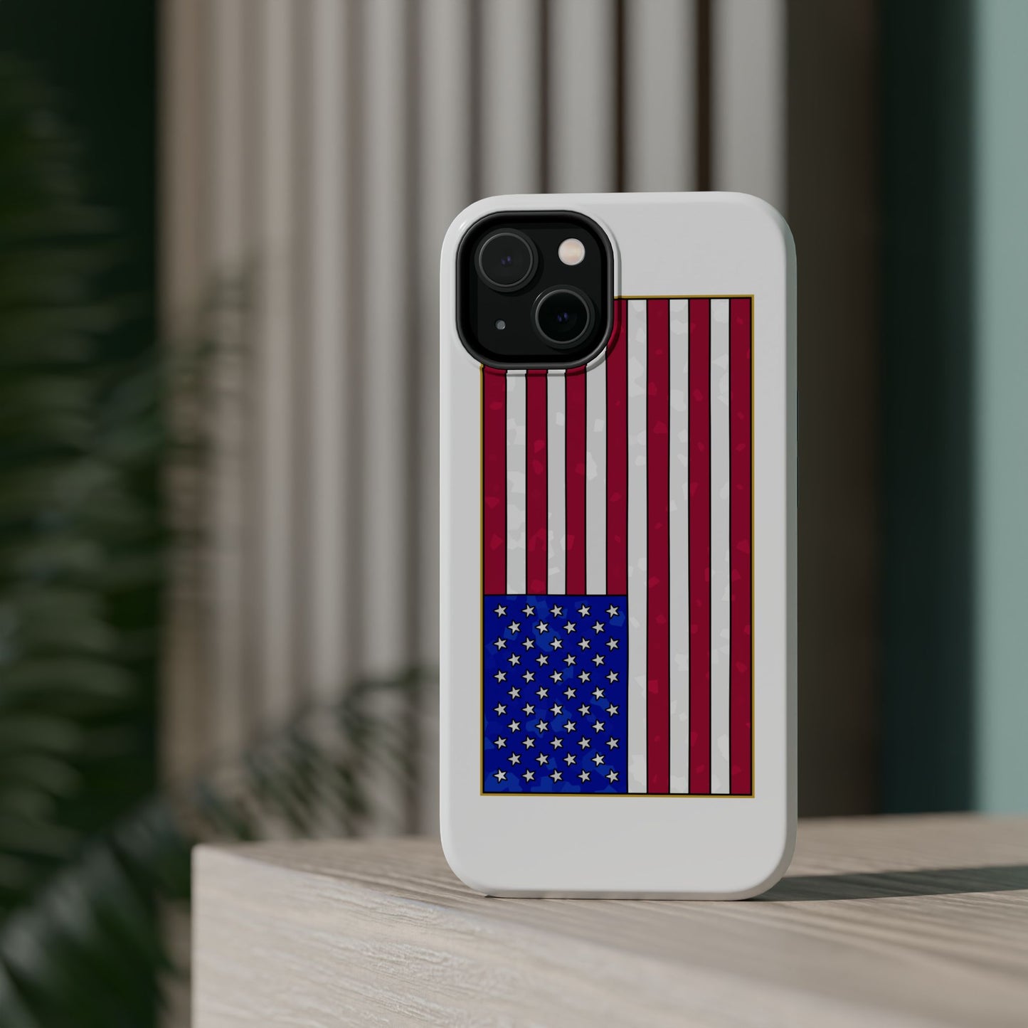 New Glory American Flag (Gold Edge Edition) - Magnetic Phone Case