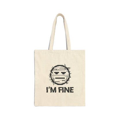 I’m Fine Glitched Smiley - Tote Bag