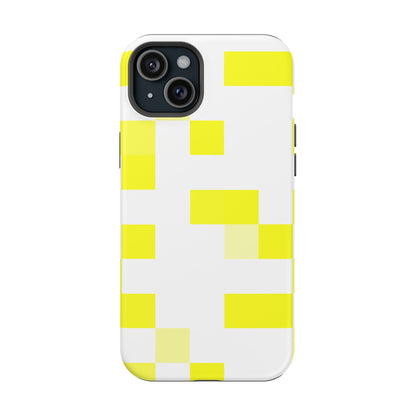 Yellow Pixel Grid -  Magnetic Phone Case