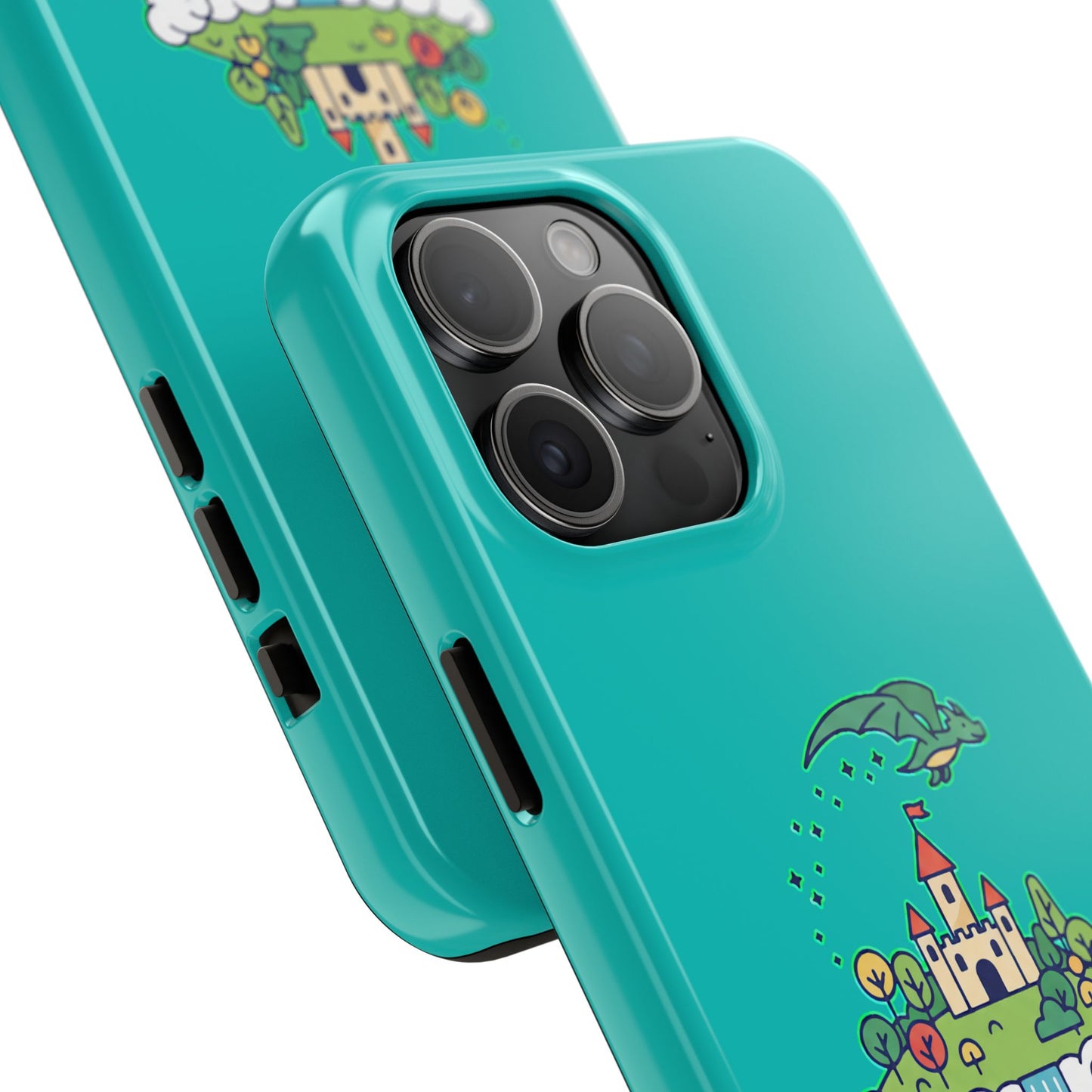 Floating Castle Dragon - Magical Fantasy Island - Phone Case