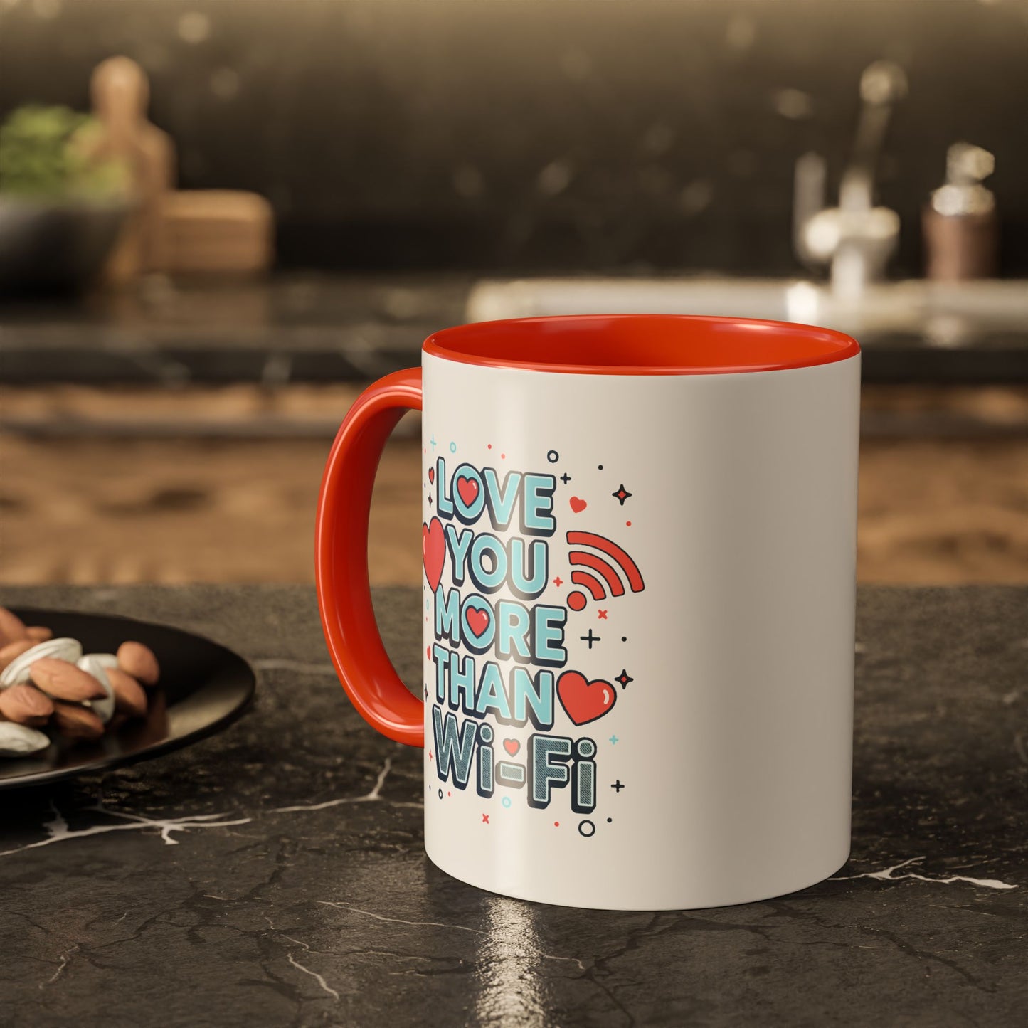 Love You More Than Wi‑Fi - Colorful Mug