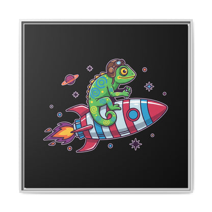 Cosmic Rider - Framed Canvas