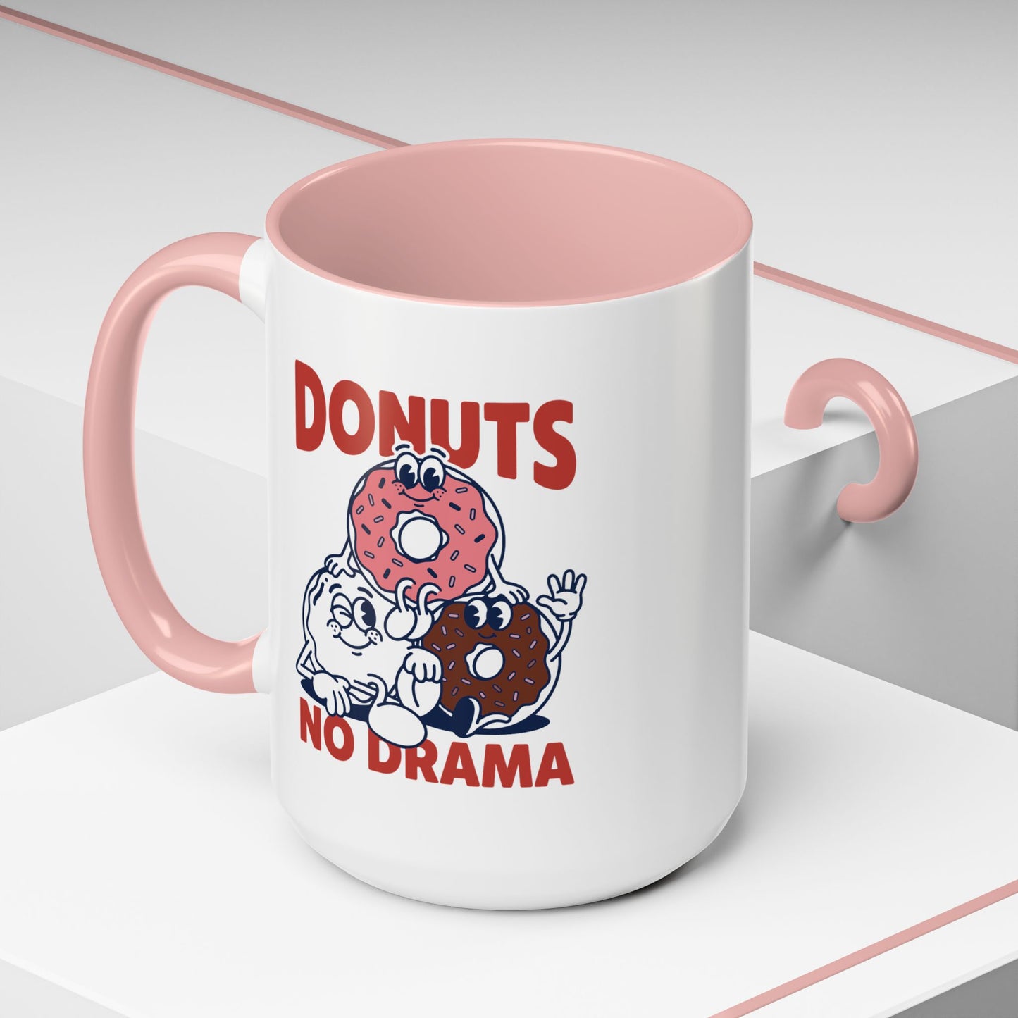 Donuts No Drama - Color Accent Mug