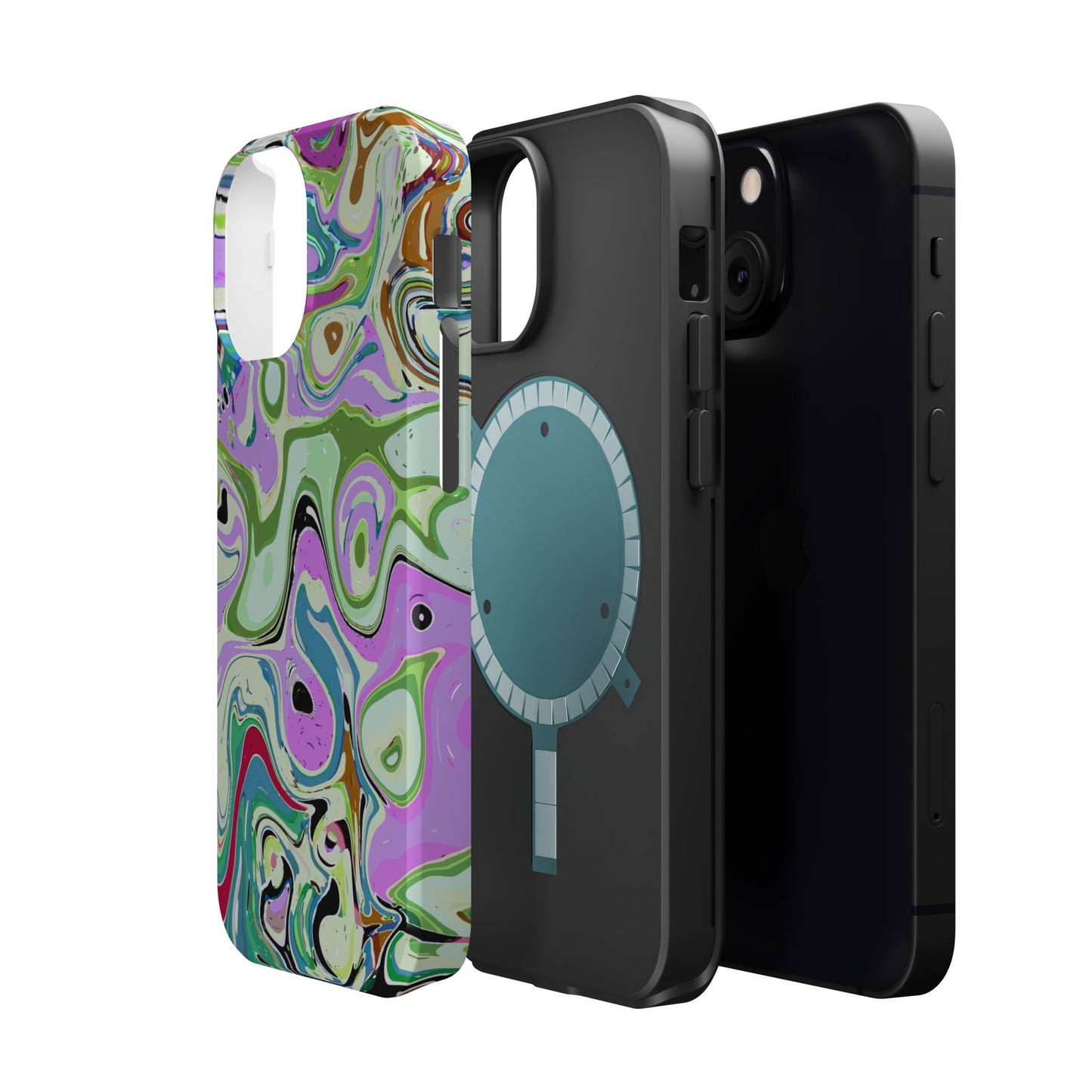 Vibrant Multi‑Color Swirl - Magnetic Phone Case