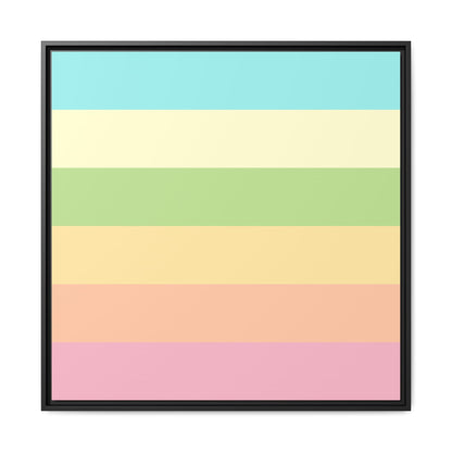 Pastel Stripes - Framed Canvas