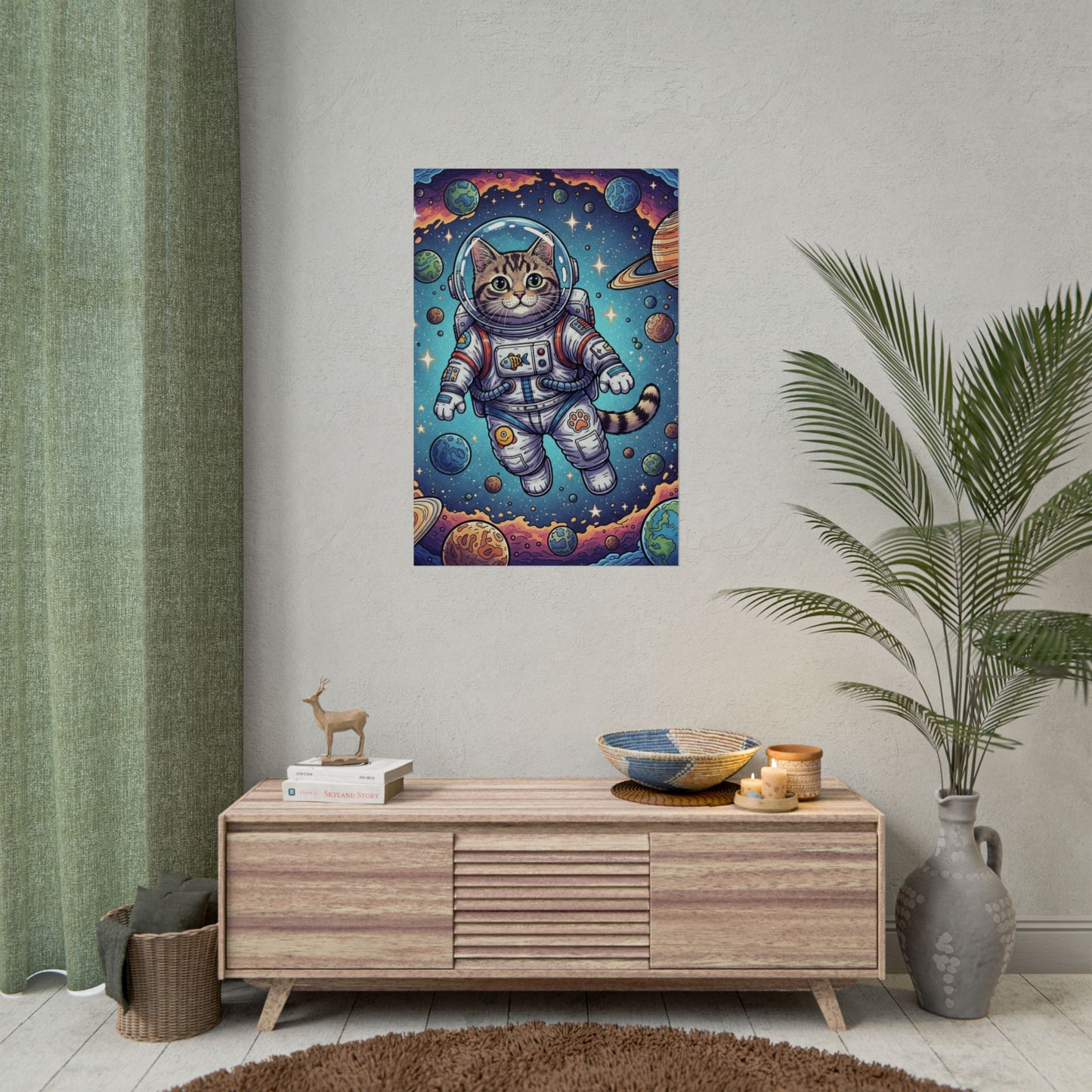 Astronaut Cat - Rolled Poster