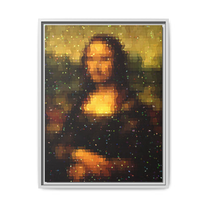 Pixel Muse — Silent Smile - Framed Canvas