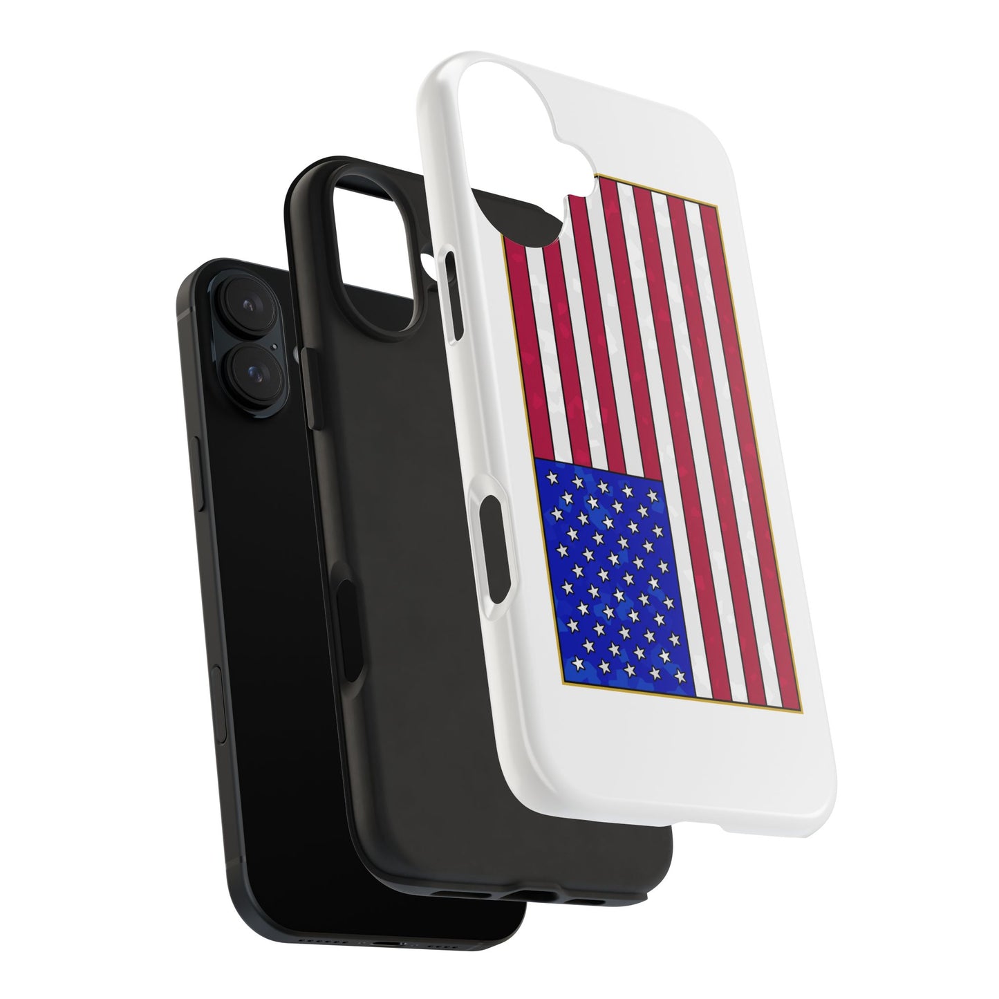 New Glory American Flag (Gold Edge Edition) - Phone Case