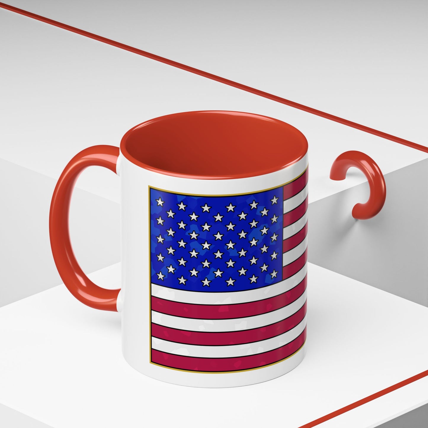 New Glory American Flag (Gold Edge Edition) - Color Accent Mug