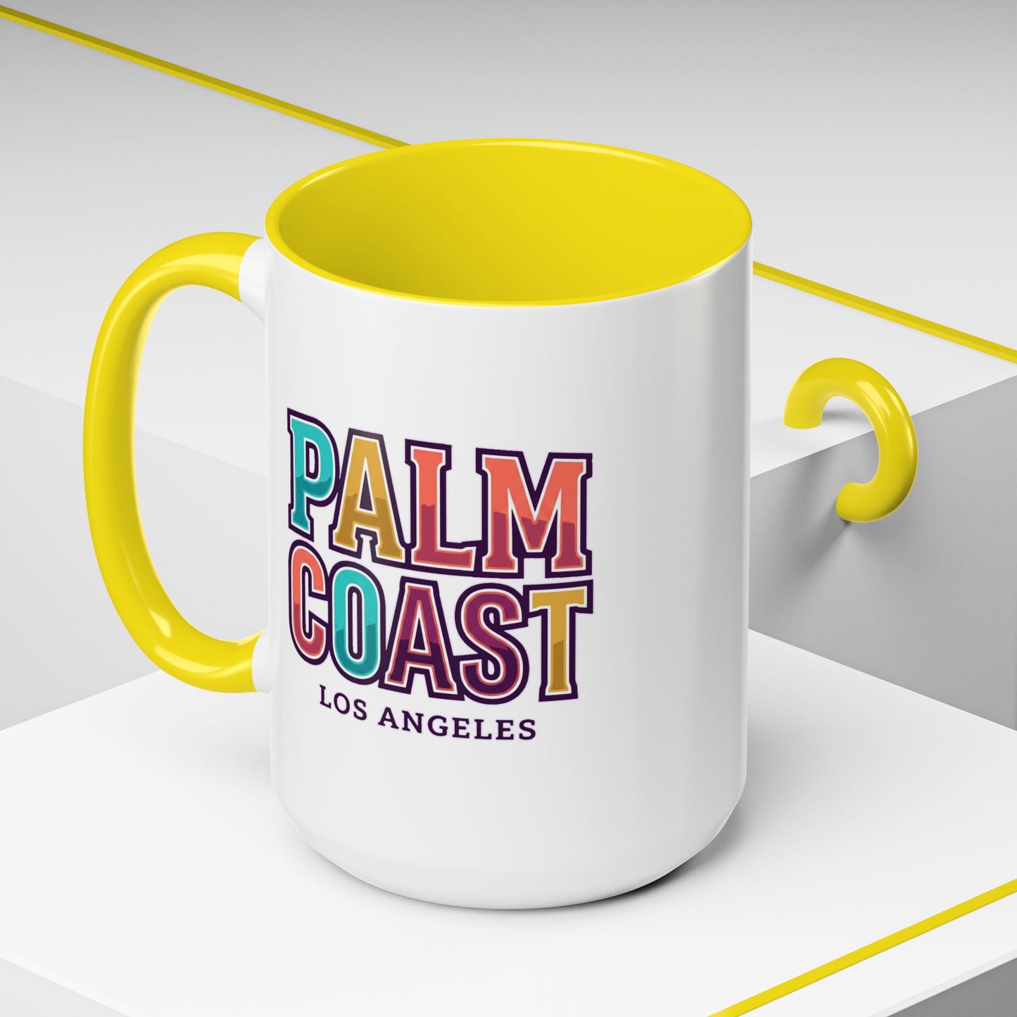 Palm Coast - Los Angeles - Color Accent Mug