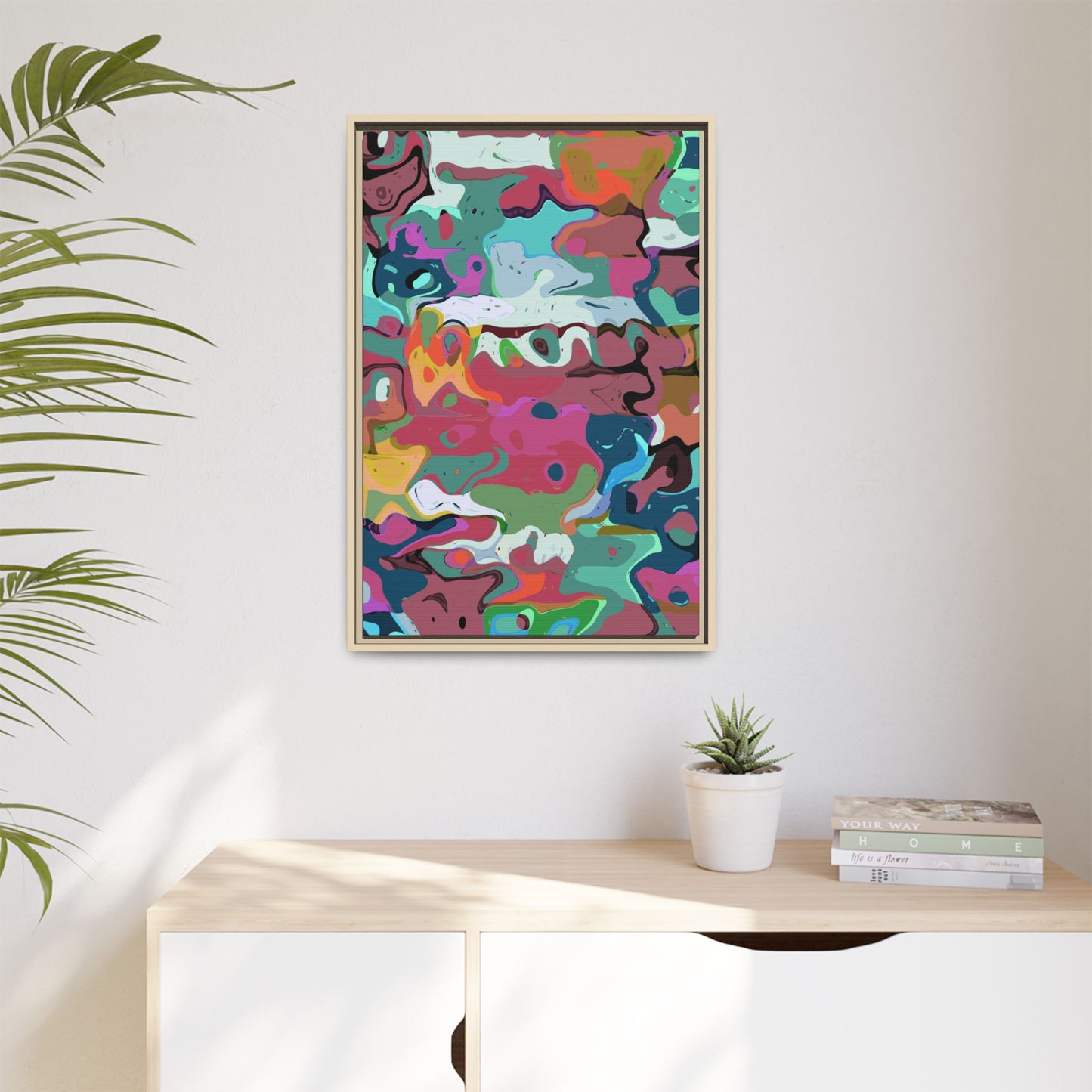 Colorful Abstract Marble - Framed Canvas