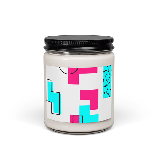 Retro Geometric Vibes - Scented Candle