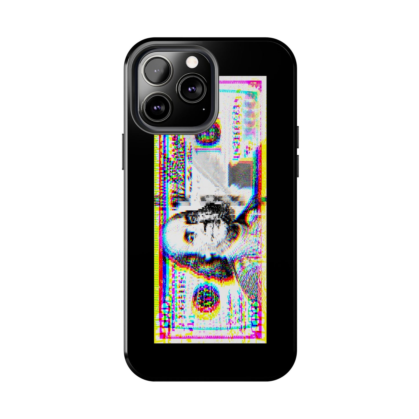 100 Dollars Bill - Neon Color Explosion - Phone Case