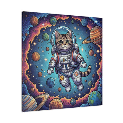 Astronaut Cat - Stretched Canvas