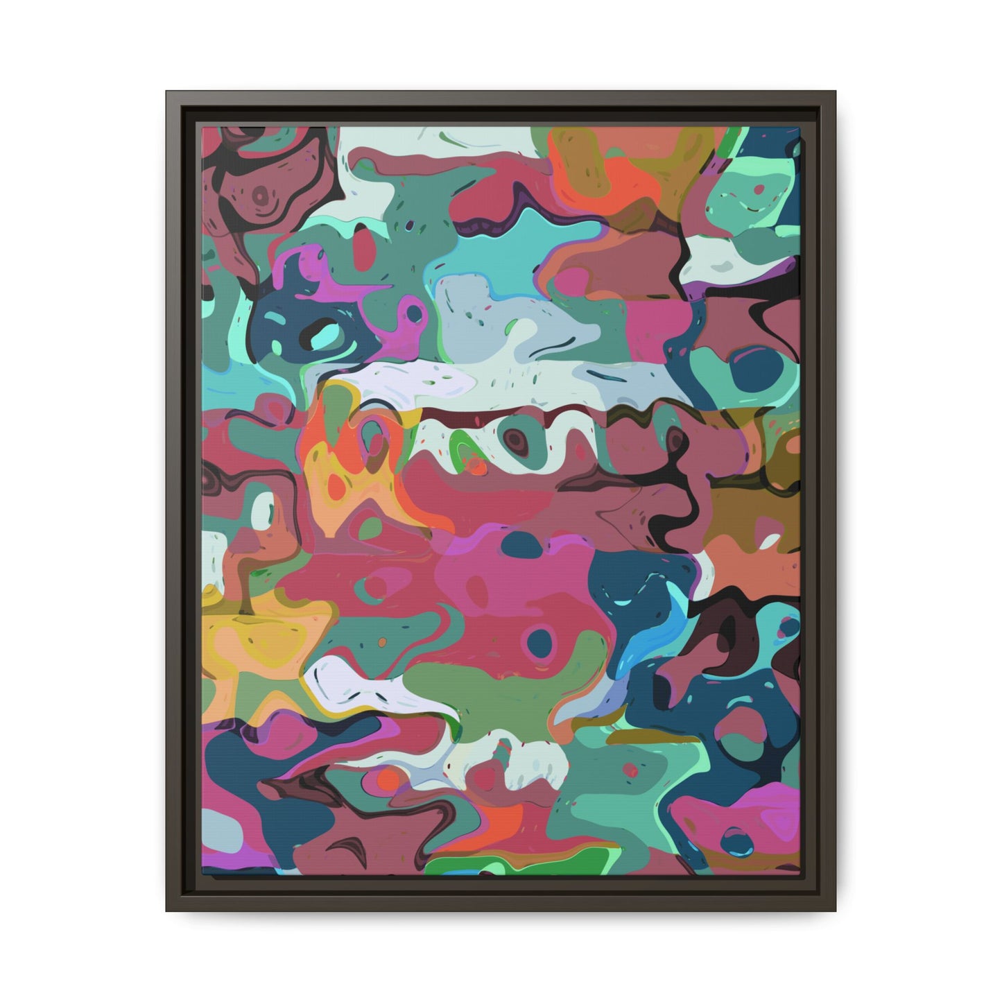 Colorful Abstract Marble - Framed Canvas