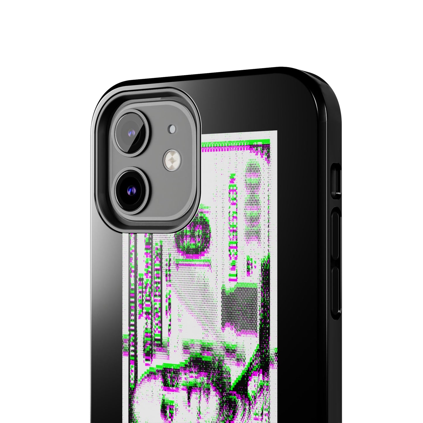 100 Dollars Bill - Green/Magenta Glitch - Phone Case