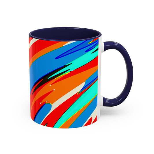 Abstract Rainbow Swirl Arc - Color Accent Mug