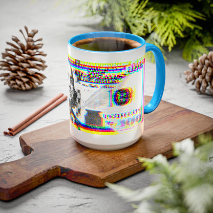 100 Dollars Bill - Neon Color Explosion - Color Accent Mug