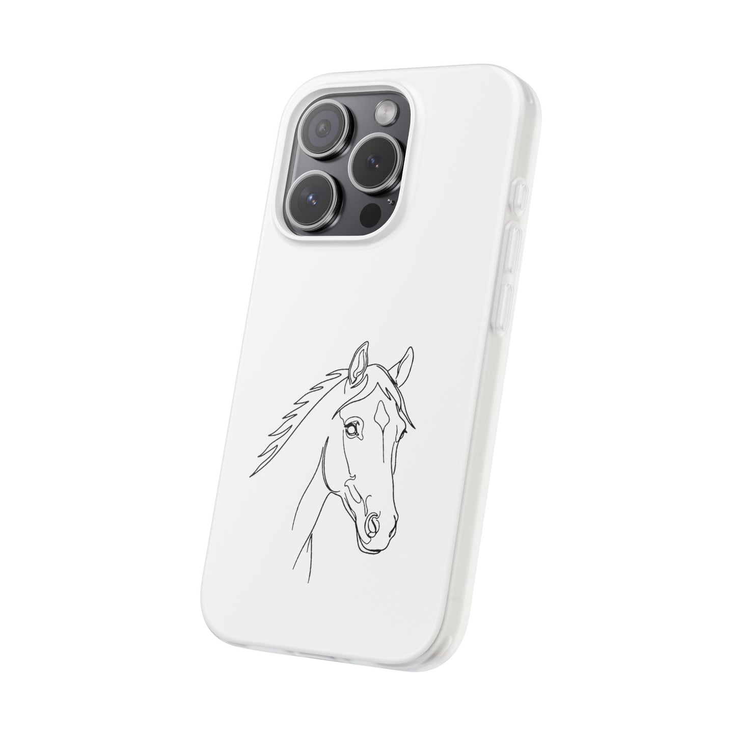 Horse Portrait Sketch - Flexi Phone Case