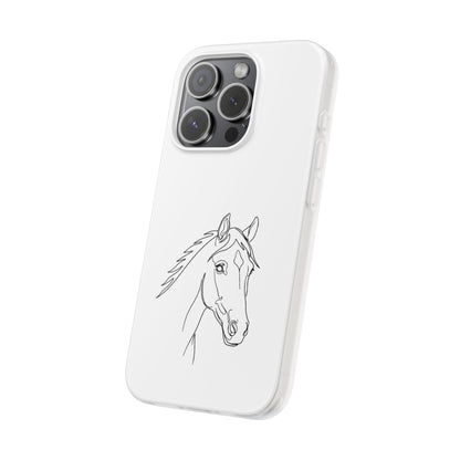 Horse Portrait Sketch - Flexi Phone Case