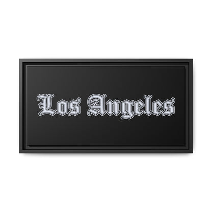 Los Angeles Matte Canvas Art, Framed Wall Decor, Urban Home Art, City Poster, Gift for Angelenos, Modern Art Piece - Silver Edition