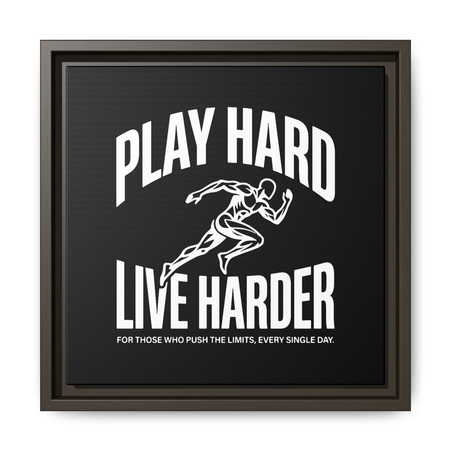 Play Hard / Live Harder - Framed Canvas