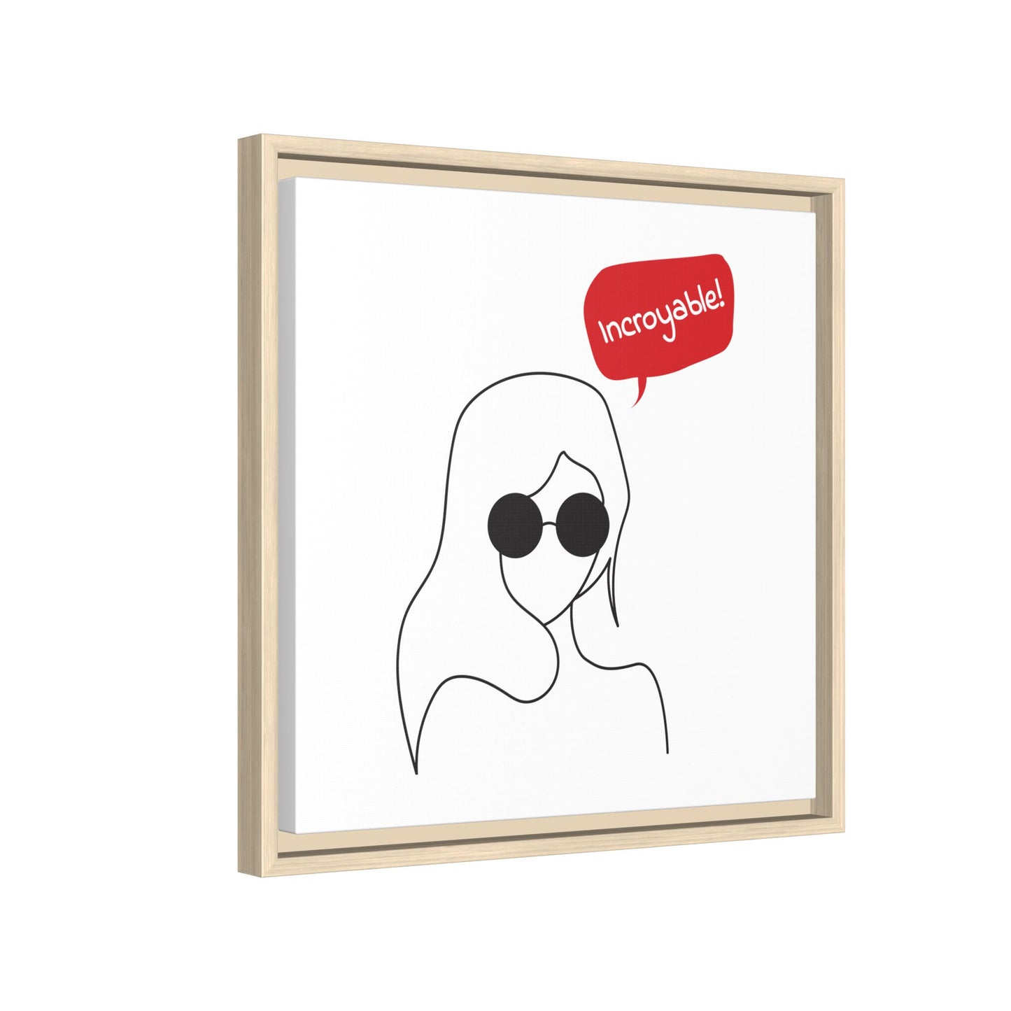 Incroyable Chic Girl - Framed Canvas
