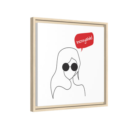 Incroyable Chic Girl - Framed Canvas