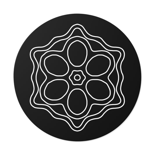 Elegant Floral Round Vinyl Stickers, Boho Home Decor, Journal Stickers, Gift Ideas, Minimalist Aesthetic
