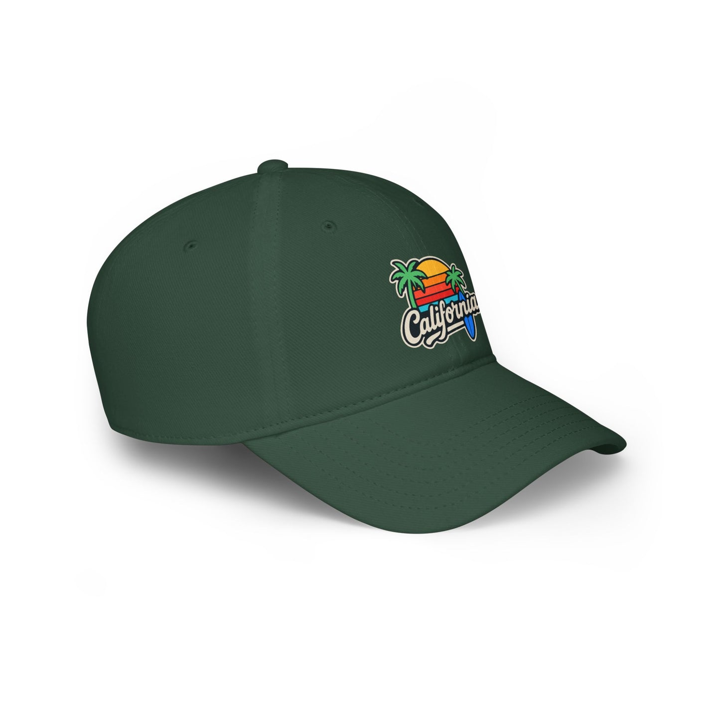 California Sunset Low Profile Baseball Cap, Beach Hat, Summer Accessory, Travel Gear, Vacation Cap, Gift for Him/Her