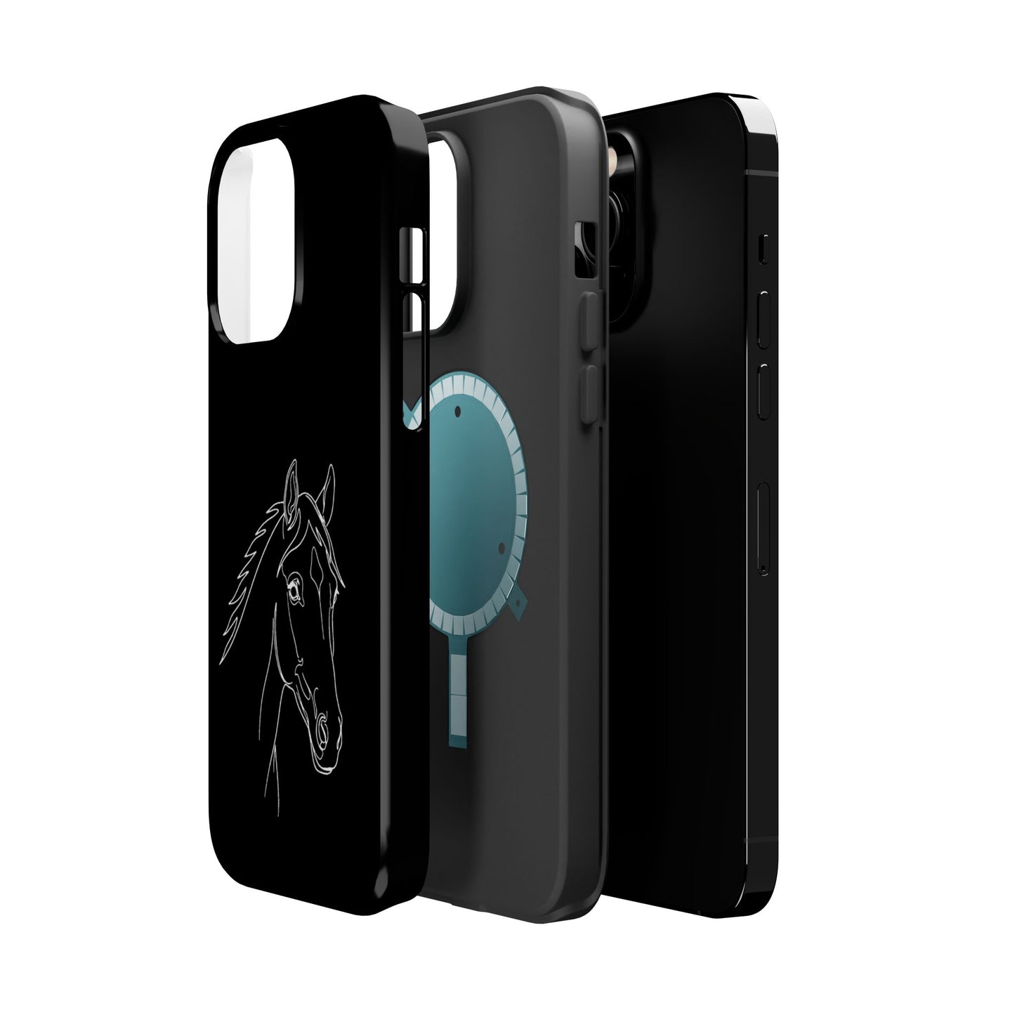 Horse Portrait Sketch - Magnetic Phone Case