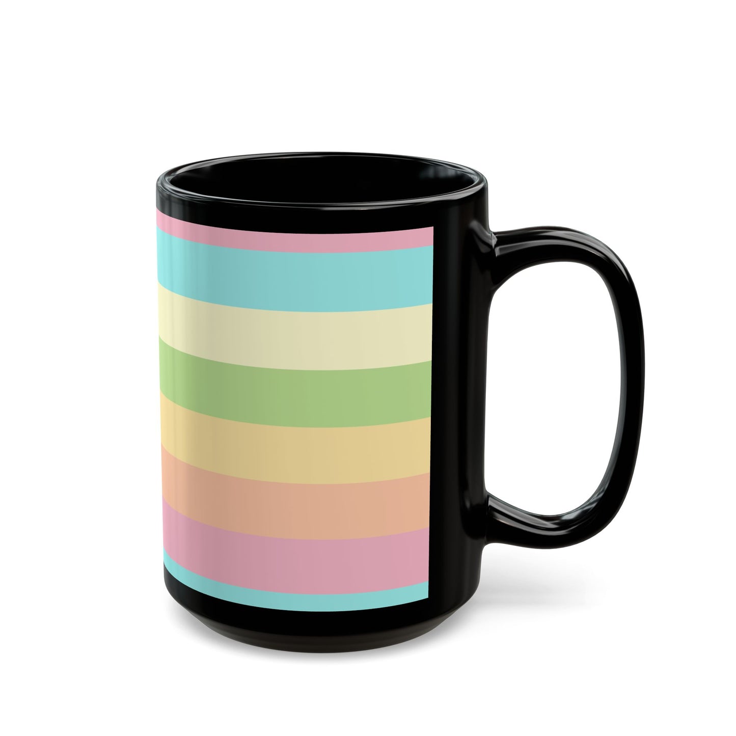 Pastel Stripes - Black Mug
