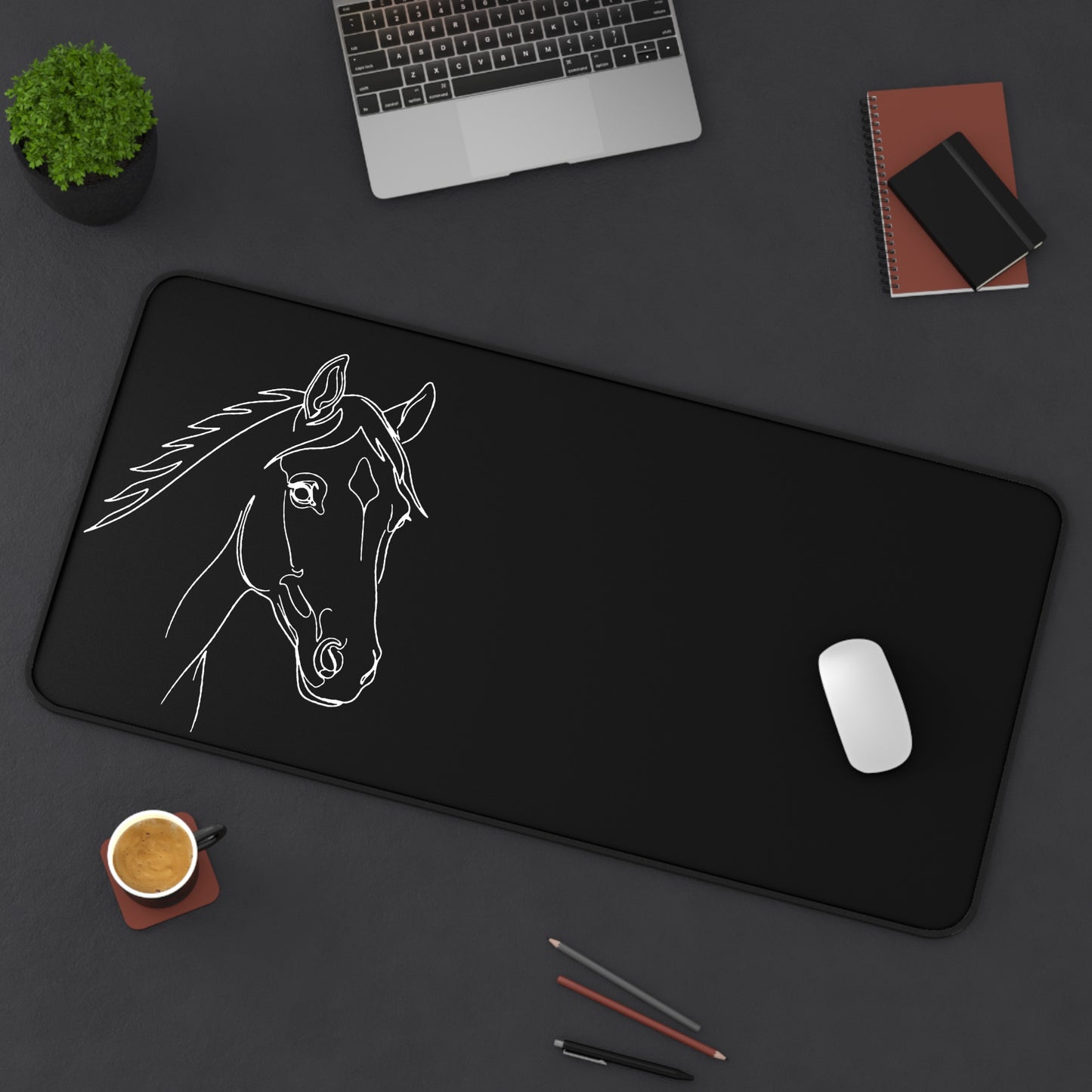 Horse Portrait Sketch - Desk Mat