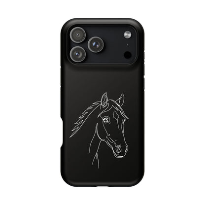 Horse Portrait Sketch - Magnetic Phone Case