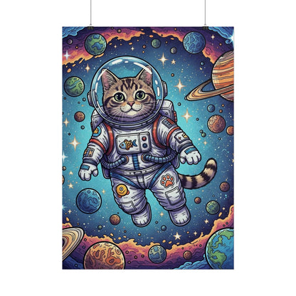 Astronaut Cat - Rolled Poster