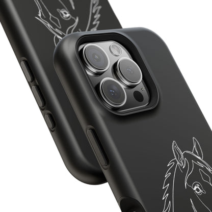 Horse Portrait Sketch - Magnetic Phone Case