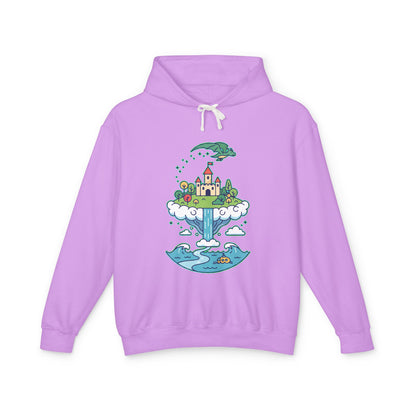 Floating Castle Dragon - Magical Fantasy Island - Hoodie