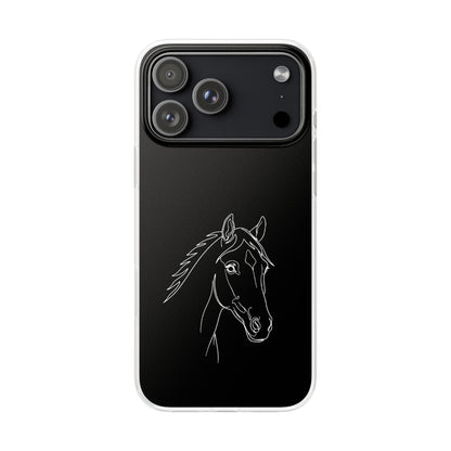 Horse Portrait Sketch - Flexi Phone Case